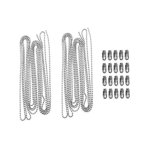 DIYEAH 2 Sätze Edelstahl-perlenkette 3m-kugelkette Mit 10 Anpassenden Stecker von DIYEAH