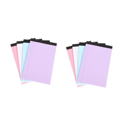 DIYEAH 2 Sätze Farbiger Notizblock Elektronische Darts Notizblock Aus Briefpapier Pastell Farbige Memo Pads Mehrfarbige Notizbücher College-notizblock Linierte Papierblöcke 4 Stück * 2 von DIYEAH