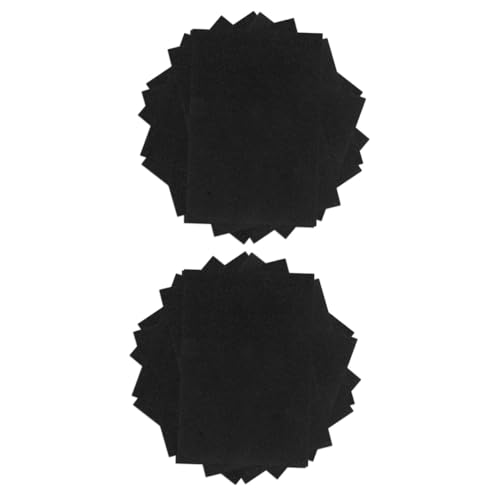 DIYEAH 2 Sätze Flash-luftpolsterfolie Doppelt Funkeln Bastelschaum Schaumstoffplatte Mousse Bedruckbares Vinyl Mini Planke Schwarze Glitzerkarte Papier Black Schwamm 10 Stück * 2 von DIYEAH