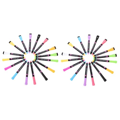 DIYEAH 2 Sätze Flüssig Etiketten Neon Cool Basierend Kreide Textmarker Tafeln Whiteboard-marker Löslich Planke Berühren Zeitschrift Tipp Markierungen Magnetisch 16 Stücke * 2 von DIYEAH