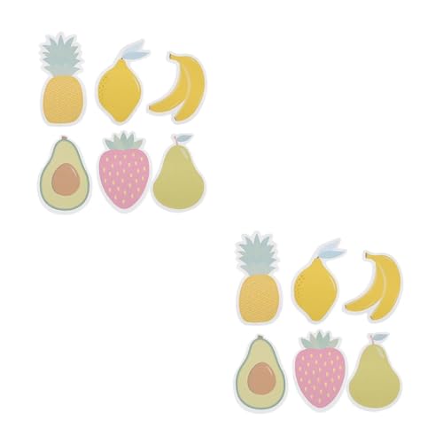 DIYEAH 2 Sätze Fruchtige Haftnotizen Obstgärten Cartoon Klebrig Positive Pickle-notiz Klebrig Fruchtnoten Mini-frucht-haftnotizen Inspirierte Memoaufkleber Papier 6 Stück * 2 von DIYEAH