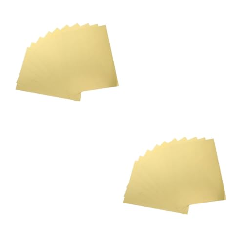 DIYEAH 2 Sätze Goldener Einseitiger Karton Etiketten Papier Goldenes Bastelpapier Goldene Karton Origami-papiere Für Anfänger Papierquadrate Zum Falten Von Papier 275g Papier 10 Stück * 2 von DIYEAH