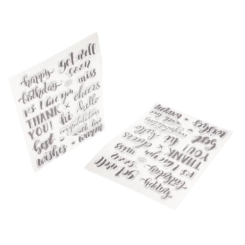 DIYEAH 2 Sätze Handkonto DIY Siegel Zeitschrift Buchstabenaufkleber Papier Spender Band scrapbooking-stempel scrapbook stempel Buchstempel- DIY-Alphabet-Stempel Kieselgel Transparent von DIYEAH