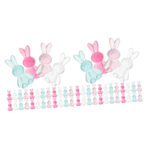 DIYEAH 2 Sätze Kaninchen Zubehör Armbänder Hase Kaninchenperlen Tier-ohrring-anhänger Charms-perlen Scrapbooking-anhänger Selber Machen Zauber Für Reize Schmuck Harz 80 Stück * 2 von DIYEAH