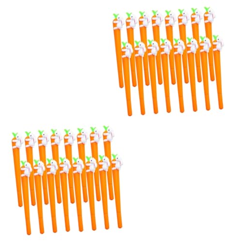 DIYEAH 2 Sätze Karotte Gel Stift Kugelschreiber Schreibutensilien Office Supplies Sign Pen Süße Gelstifte Tintenstifte Schöne 0,5 Mm Stifte Entzückender Stift Plastik Orange 24 Stück * 2 von DIYEAH