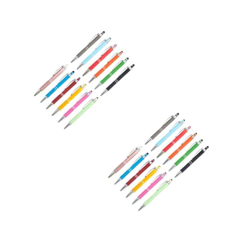 DIYEAH 2 Sätze Kugelschreiber Aus Metall Stifte Für Frauen Neuheit-stifte Stift Mit Stylus Cartoon-stifte Textmarker Stift Für Linkshänder Coole Stifte Für Teenager 12 Stück * 2 von DIYEAH