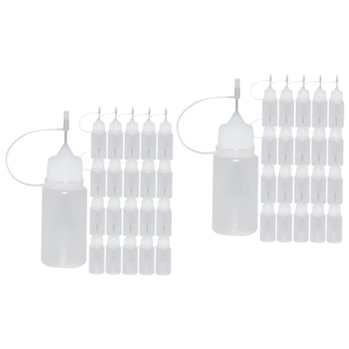 DIYEAH 2 Sätze Leere Leimflasche Mit Langem Nadelrohr Quetschflasche Mit Applikatorflasche Mit Feiner Spitze Leimflasche Mit Spitze Kleine Leimapplikatorflaschen 30 Stück * 2 von DIYEAH