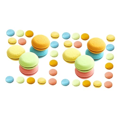 DIYEAH 2 Sätze Macaron-radiergummi Mini-radierer Textmarker Magnetischer Whiteboard-radierer Makronen Radiergummis Tafelwischer Rosa Radiergummis Malen Radiergummis 4 Boxen * 2 von DIYEAH