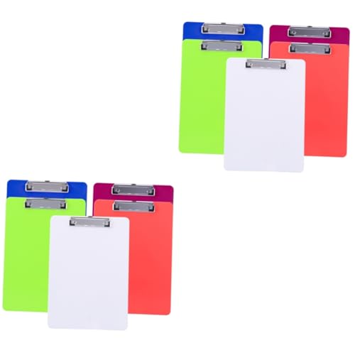 DIYEAH 2 Sätze Papier-klemmbrett Memo Clipboard File Clipboard School Clipboard Thin Paper Clipboard Colorful Clipboard Clip Board Set A4-klemmbrett Memo-klemmbretter 5 Stück * 2 von DIYEAH