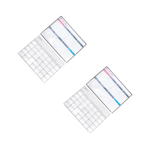 DIYEAH 2 Sätze Planer-Kalender-Aufkleber Kühlschrank-Organizer Magnete Notizblock Markierungen write board kühlschrank magnet Kühlschrank Whiteboard to-do-list-board das Haustier Weiß von DIYEAH