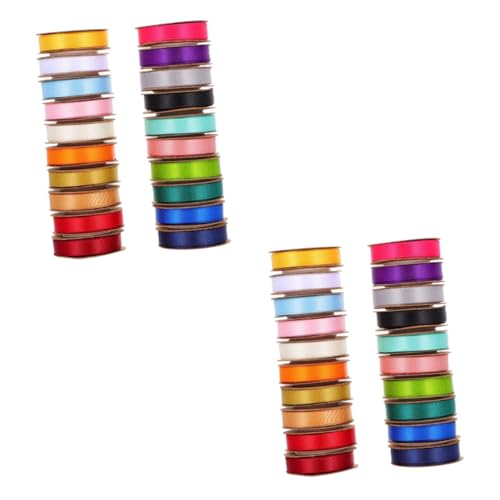 DIYEAH 2 Sätze Polyester-gürtel Bündeln Band Für Körbe Satinband Grünes Band Garnband Geschenkband Ribbon Bandfeile Geschenkpaket Dekobänder Dekoratives Band Polyesterbänder 20 Rollen*2 von DIYEAH