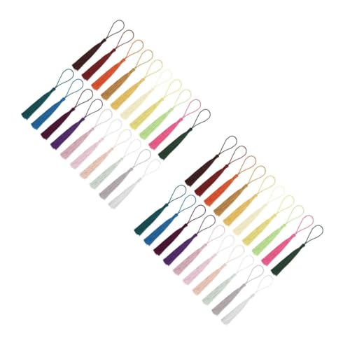 DIYEAH 2 Sätze Quasten Dekoration Schlafzimmer Geschenktaschen Colored Tassels Craft Making Geschenketüten Reize Bausätze Anhänger Mit Fächerquaste Hängende Quaste Polyester 300 Stück * 2 von DIYEAH