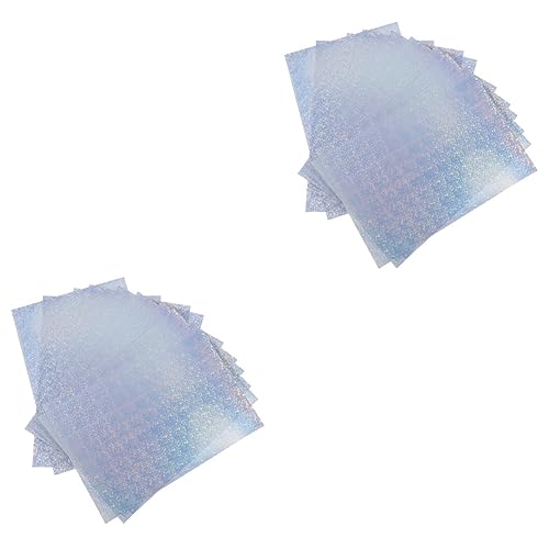 DIYEAH 2 Sätze Regenbogen-druckpapier Funkeln Druckbares Klares Vinyl -aufkleberpapier Druckerpapier Bunt Farbiges Druckerpapier Bunte Fotopapiere Wasserfeste Fotopapiere 10 Stück * 2 von DIYEAH