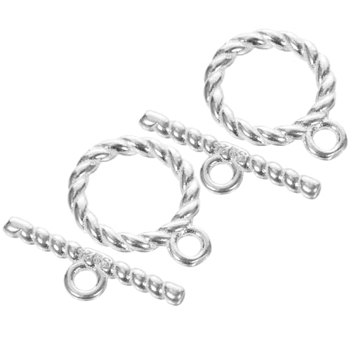 DIYEAH 2 Sätze S silberne Armband-Halsketten-Schnalle Halskette-Armband-Zubehör magnetischer Halskettenverschluss Schmuckzubehör Knebelverschlüsse zum Selbermachen von Schmuck s925 Silber von DIYEAH