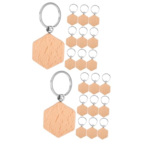 DIYEAH 2 Sätze Schlüsselanhänger Aus Holz Schlüsselanhänger-clip Schlüsselanhänger-haken-ringe Custom Keychain Schlüsselhalter Betolz Schlüsselanhänger Für Bastelarbeiten 10 Stück * 2 von DIYEAH