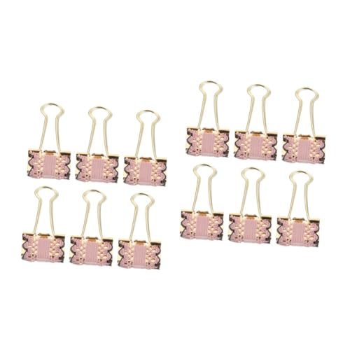 DIYEAH 2 Sätze Schwalbenschwanzclip Mit Langem Bookmarks Book Marks Schoot Papierklemmen Offic Buchklammern Kleiderband Am Saum Schulbürobedarf Büroklammer Metall Rosa 6 Stück * 2 von DIYEAH