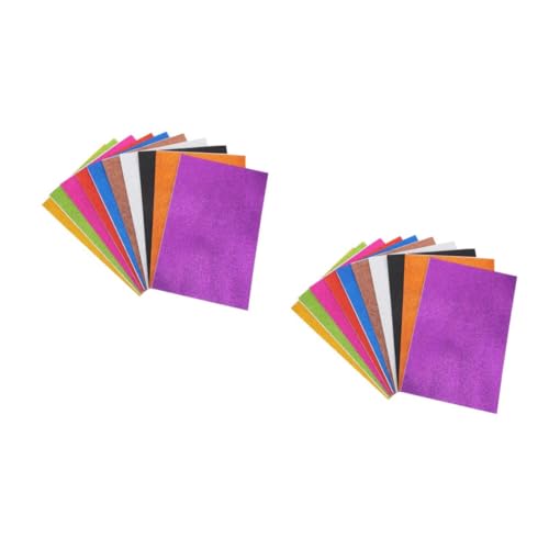 DIYEAH 2 Sätze Schwamm Glitzerpapier Schule Kunstpapier Glitzerpapier Zum Basteln Konstruktionspapier Packpapier Kreise Aus Tonpapier Selbstklebendes Glitzerpapier Colorful 10 Stück * 2 von DIYEAH