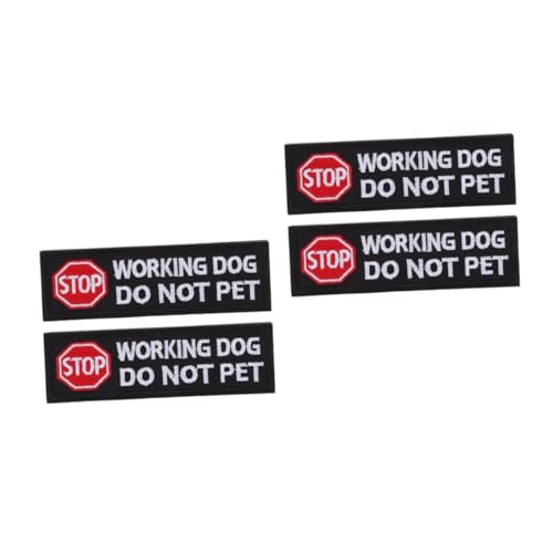 DIYEAH 2 Sätze Stickaufnäher Für Haustiertransporter Patch Nicht Streicheln Etikett Für Diensthunde Hunde-stickaufkleber Service-tier-patch Diensthundezubehör Polyester Black 2 Stück * 2 von DIYEAH