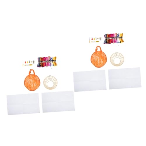 DIYEAH 2 Sätze Stickwerkzeug-set Kreuzstichpackungen Stickrahmen Stich-kits Stickgarne Stickset Für Bausätze Tasche Für Bastelsets Faden Für Nähmaschine Strickset Stickerei Kabel von DIYEAH