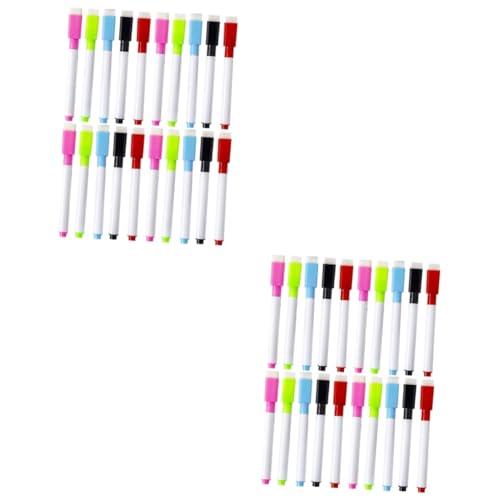 DIYEAH 2 Sätze Whiteboard-stift Trockener Löschstift Whiteboard-marker Trocken Abwischbar Büroartikel Büromaterial Trocken Abwischbare Marker Tragbare Markierungen Plastik 30 Stück * 2 von DIYEAH