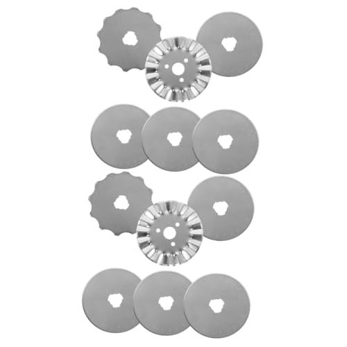 DIYEAH 2 Sätze Zubehör Für Rotierende Werkzeuge Klingen Kreis Handwerkzeug Bastelmesser Rotationsschneiden Schneidemesser Für Tuchrollen Rostfreier Stahl Silver 6 Stück * 2 von DIYEAH