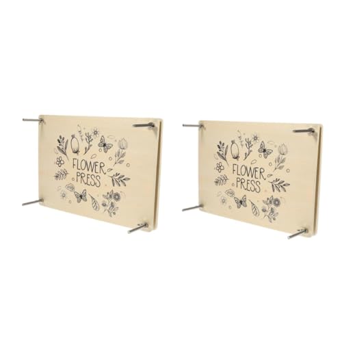 DIYEAH 2 Sets Bastelsets Pflanzenproben Spielsets Papierherstellungsset Pflanzenset Gartenspielzeug Blumenaufkleber DIY Bausatz Frische Blumen Pflanzen Blumenset Holz von DIYEAH