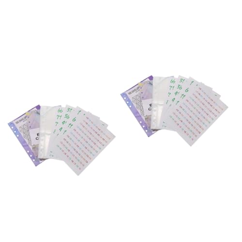 DIYEAH 2 Sets Challenge Sparbuch Geldbinder Nachfüllungen Saving Challenge Nachfüllungen Sparbuch Einsätze Geldbinder Einsatz Geldbinder Innenseite Bindertaschen Pvc Transparent von DIYEAH