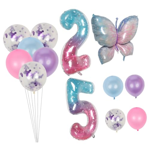 DIYEAH 2 Sets Happy Birthday Luftballons Aluminiumfolie Happy Birthday Banner Geburtstagsfeierbedarf Geburtstagsballon von DIYEAH