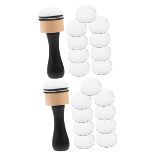 DIYEAH 2 Sets Malschwamm Pinsel Make Up Schwämme Für Gesicht Schwämme Make Up Stempelschwammhalter Weiche Kosmetikpinselhülle Make Up Schwammaufkleber Schrubber Holz von DIYEAH