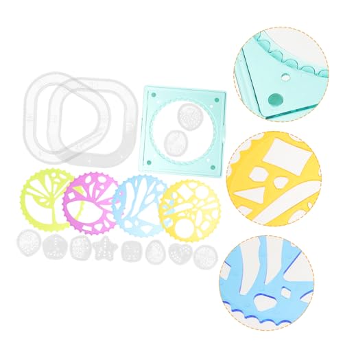 DIYEAH 2 Sets Wanhua Lineal Set Schüler Malformen Malvorlage Rosa Zeichenvorlagen Hallo Klassenzimmer Multi Lineal Schablonen Schule Geometrische Malschablonen Kreis Schablone Kunststoff DIYEAH 2 Sets Wanhua Lineal Set Schüler Malformen Malvorlage Rosa Zeichenvorlagen Hallo Klassenzimmer Multi Lineal Schablonen Schule Geometrische Malschablonen Kreis Schablone Kunststoff von DIYEAH