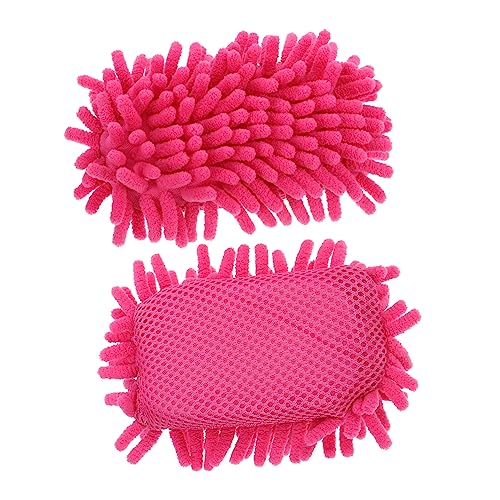 DIYEAH 2 Stk Chenille-radiergummi Staubwedel Aus Mikrofaser Kreidereiniger Tafel-trockenlöscher Brettreiniger Tafelradierer Whiteboard-radierer Aus Mikrofaser Rosa Chenille Und Schwamm von DIYEAH