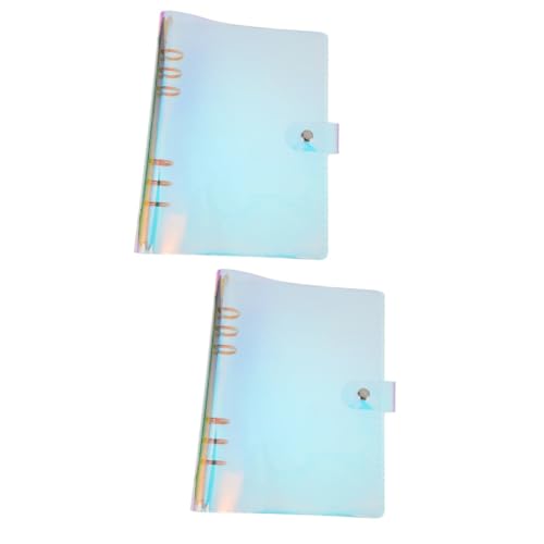 DIYEAH 2 Stk Ordner flexible buchumschläge Bürobuchumschlag Ringbuch Buchcover Notizbuch mit losen Blättern Binder lose Blätter Notizblockhülle aus Kunststoff buch schutz versorgung PVC von DIYEAH