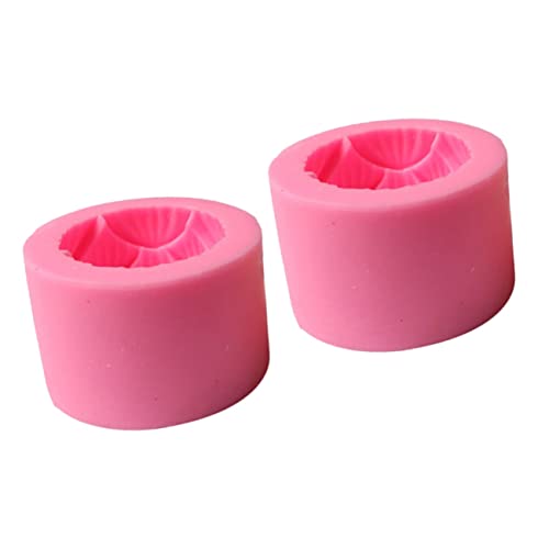 DIYEAH 2 Stk Silikonform Rechteckige Kuchenform Kerzenformen Glocke Kerzenform Würfel Cake-Pop-Form bastelzeug giesform handwerkliche Herstellung von Formen Lotus Schimmel Kieselgel Rosa von DIYEAH