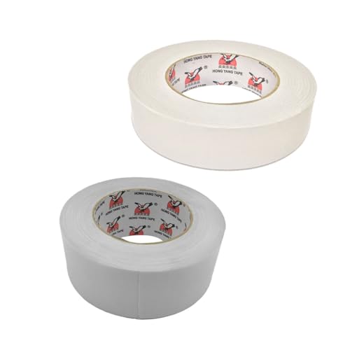 DIYEAH 2 Stk buntes Klebeband verpackungsklebeband packaging tape carpet tape doppelseitiges klebeband strapazierfähig Schaumstoffband einseitig Bühnentape aus Stoff selber machen Weiß von DIYEAH