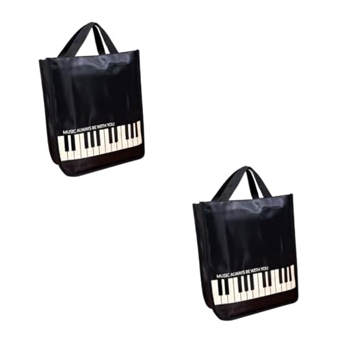 DIYEAH 2 Stück Klavier Handtasche Musikdatei Display Ordnertasche Musik Tastatur Boxen Violin Partitur Aufbewahrungstasche Klavier Tasche Klavierförmige Geldbörse Notenbuch von DIYEAH