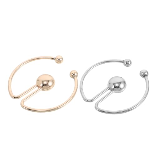 DIYEAH 2 Stück Metallspiralverschluss Teiliges Abnehmbar Sicherer Kragenclip für Damen Kleid T Shirt Schal Wrap Ring Halter Antirutsch Verschluss Gold und Silber DIYEAH 2 Stück Metallspiralverschluss Teiliges Abnehmbar Sicherer Kragenclip für Damen Kleid T Shirt Schal Wrap Ring Halter Antirutsch Verschluss Gold und Silber von DIYEAH
