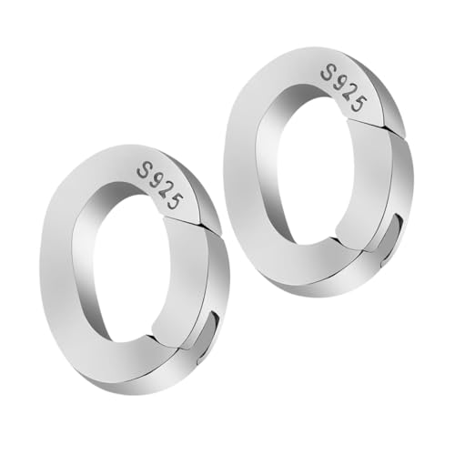 DIYEAH 2 Stück Ovale Perlenkettenverstärkung in Silber: Armbandverkürzer – Verbinder Mit Karabiner-federringen – Metallverschluss Mit Karabinerverschluss Zum Basteln Von Ohrringen DIYEAH 2 Stück Ovale Perlenkettenverstärkung in Silber: Armbandverkürzer – Verbinder Mit Karabiner-federringen – Metallverschluss Mit Karabinerverschluss Zum Basteln Von Ohrringen von DIYEAH