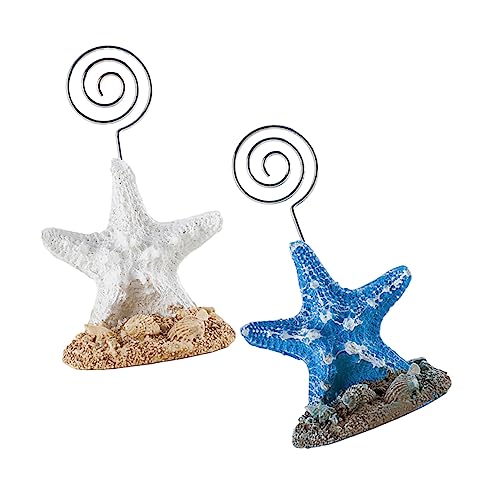 DIYEAH 2 Stücke Exquisite Sea Star Memo Clip Desktop Mediterran Stil Anmerkungs Clip Decor von DIYEAH