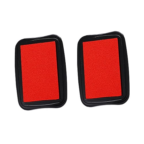 DIYEAH 2 Stücke Fingerfarbe Pigment Briefmarken Schwamm Ink Pads Mehrzweck DIY Ink Pads (rot) von DIYEAH