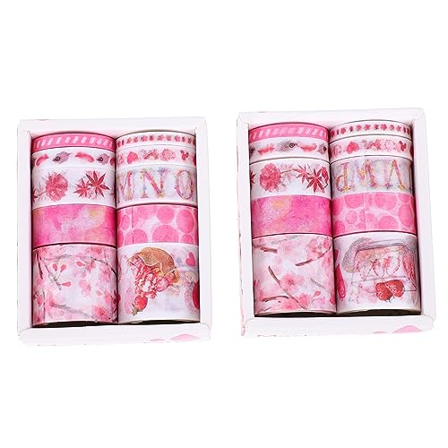 DIYEAH 2 Washi-Tape doppelt verwaschenes Klebeband Unterlage Teppichband Spender the washi tape geschenkeidee Geschenkidee washi+-+tape DIY Washi Tape Abdeckband für DIY Papier Rosa von DIYEAH