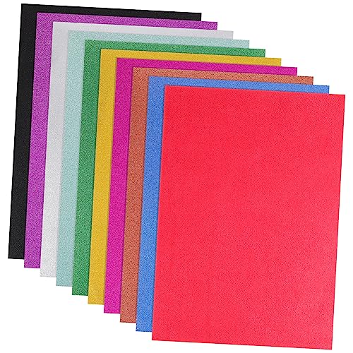 DIYEAH 20 Blätter Glitzerpapier Farbiges Druckerpapier Pastellpapier Folienpapier Zum Basteln Verschiedenes Bastelpapier Glänzendes Aufkleberpapier Papierhandwerk Funkeln Filzpapier von DIYEAH