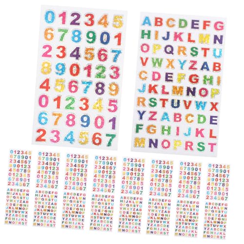 DIYEAH 20 Blatt Bunte Zahlen Alphabet Aufkleber Selbstklebende Aufkleber Für Karten Alphabet Aufkleber Selbstklebende Buchstaben Für Briefkasten Auto Alphabet Aufkleber von DIYEAH