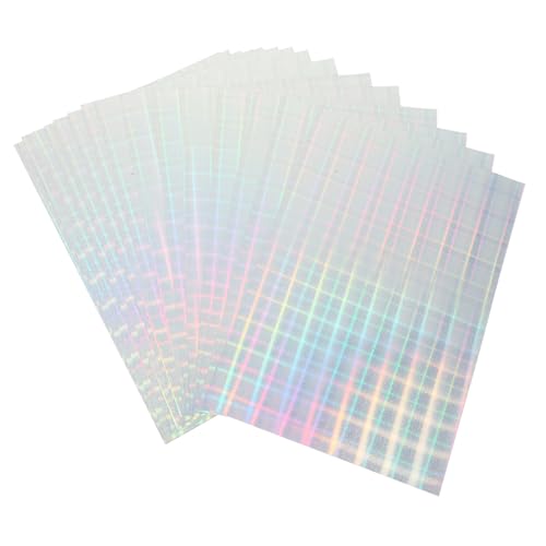 DIYEAH 20 Blatt Holografisches Druckpapier Aufkleberpapier Zum Drucken Von Aufkleberetiketten Für Drucker Drucketiketten Aufkleber Etikettenaufkleber Drucker Bedruckbarer von DIYEAH