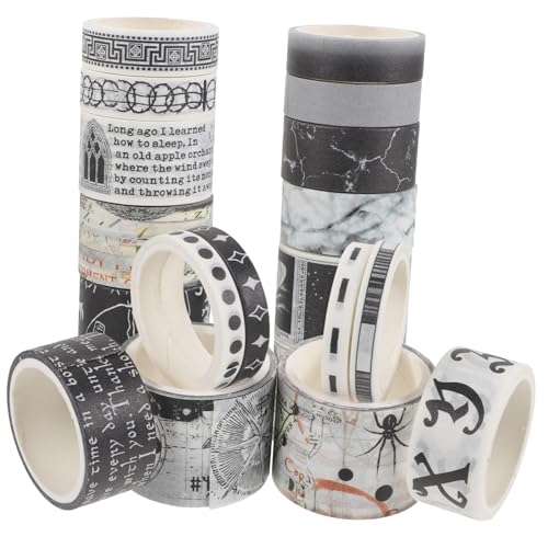 DIYEAH 20 Rollen Retro-Washi-Tape Abdeckband, dekoratives Klebeband Spender Ausschnitte the washi tape party decoration Vintage Washi-Papierbänder Washi Tape zum Verpacken von Geschenken von DIYEAH