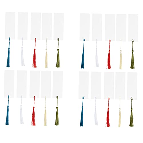 DIYEAH 20 Sätze Lesezeichen Aus Acryl Leere Lesezeichen Buchmarker Selber Machen Bastel-lesezeichen Selber Machen Mini- Lesezeichen Für Leere Etiketten Mini- Die Seide von DIYEAH
