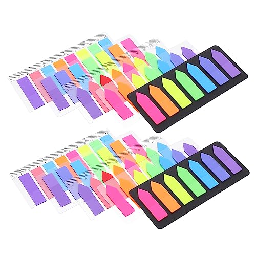 DIYEAH 20 Sets Fluoreszierende Etiketten Neuartige Notizen Index Haftnotizen Tabs Pop Notes Tabs Tagebuchaufkleber Klebeband Textmarker Spender Haftnotizen Seitenmarker Index von DIYEAH