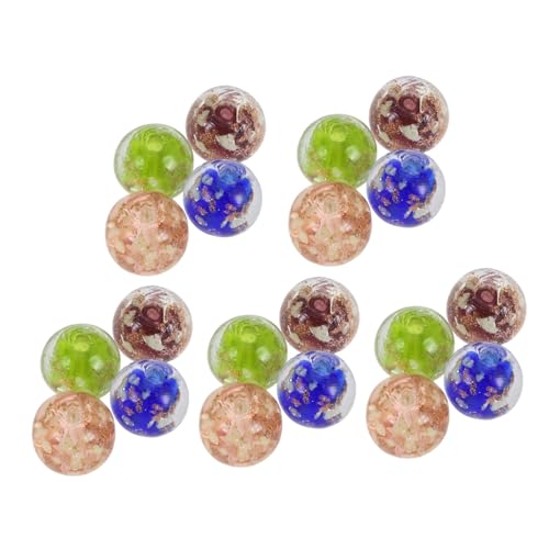 DIYEAH 20 Stück Fluoreszierende Glasperlen 10 Mm Große Lochperlen Gemischten Farben Runde Charms Für Schmuckherstellung Ideal Zum Auffädeln Und Basteln Von Armbändern Und Ketten von DIYEAH