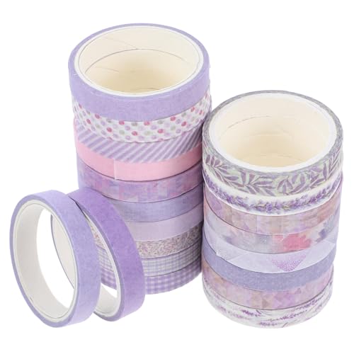 DIYEAH 20 Stück farbiges Washi-Tape Washi Tape bunt Planer-Aufkleber Zeitschriftenaufkleber Mini-Klebeband Blumenverpackungsbänder Waschband Klebeband Washi Waschi Japanisches Papier von DIYEAH