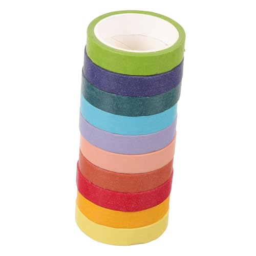 DIYEAH 20 Stücke Regenbogen Einfarbig Masking Klebeband Klebeband DIY Scrapbooking Klebeband Etikettenaufkleber Washi Klebeband Klebrige Papierbänder von DIYEAH