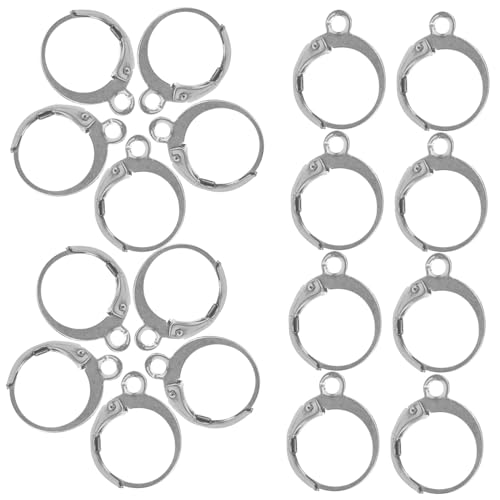 DIYEAH 20 Teiliges Ohrring Zubehör Ohrstecker Schmuck Ohrringe Creolen Helix Ringe Kreise Perlen Verschlüsse Charms Ohrring Verpackung Creolen Draht Türkisfarbene Schlaufen von DIYEAH